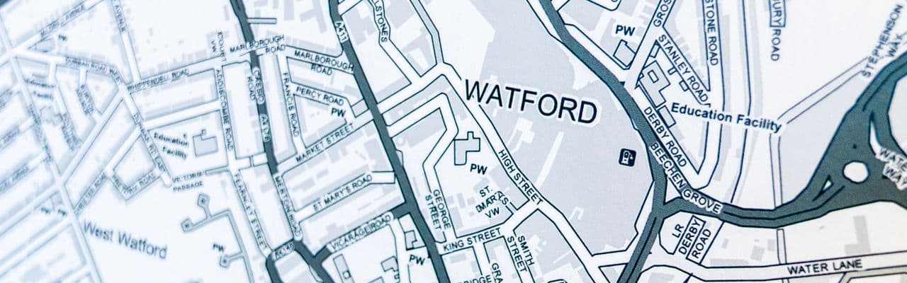 Map of Watford