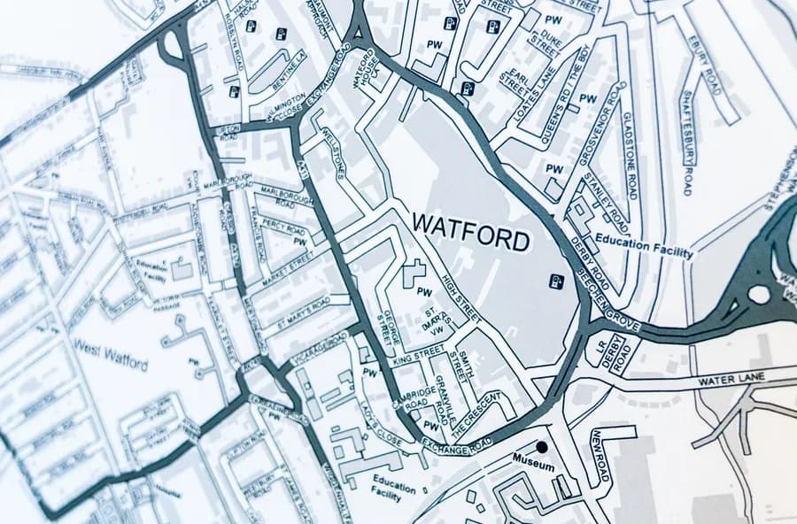 Map of Watford